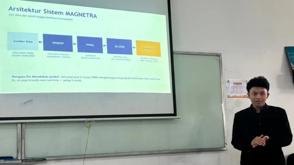 M.Faiz Rahman sedang presentasi KTI
